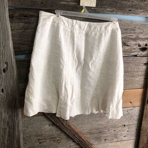 Dalia Plus Size 18 White Linen Skirt